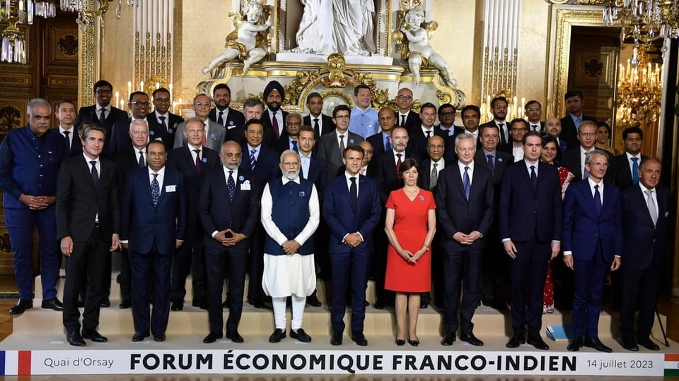 Modi Frankreich Gipfel Indien Wahlen  2024