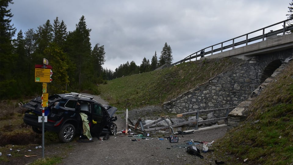 purtret da l'auto ch'è sa tschentà sin la senda da viandar.