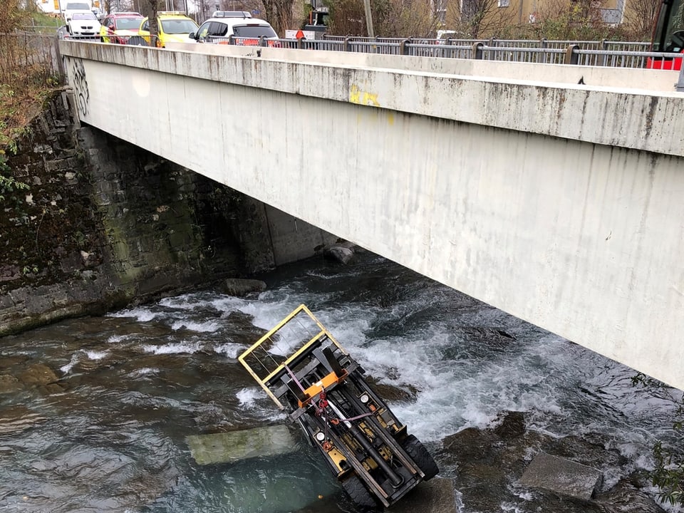 Plunader a motor en la Plessur. 