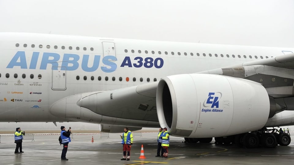 Purtret d'in Airbus A380. 