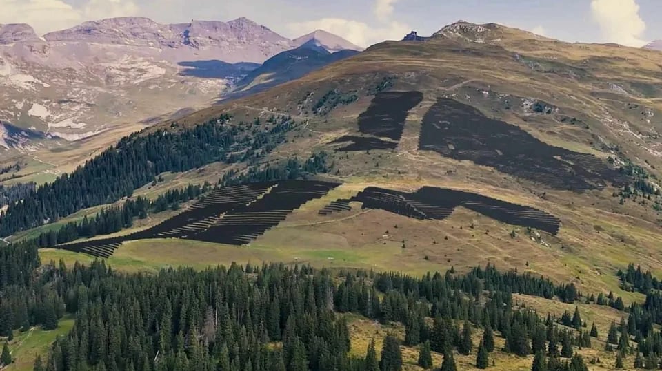 Visualisierung Solarprojekt Gemeinde Ilanz