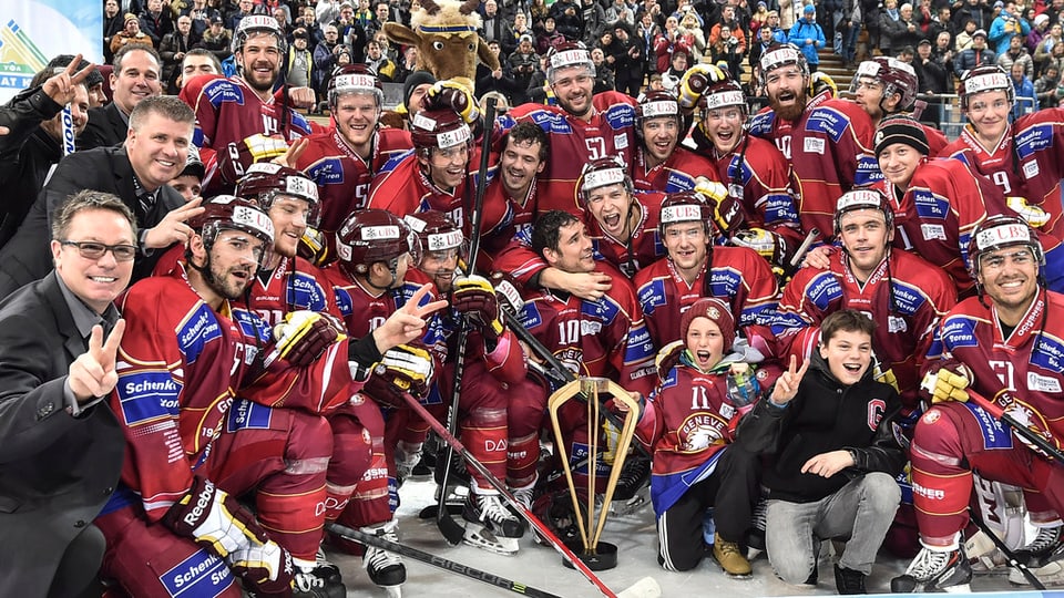 Equipa Genevra Servette e fans