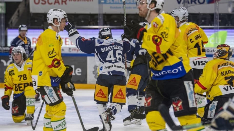 Cunter il SC Berna ha il EV Zug gudagnà senza problems 7:1. Intgins hockeyans