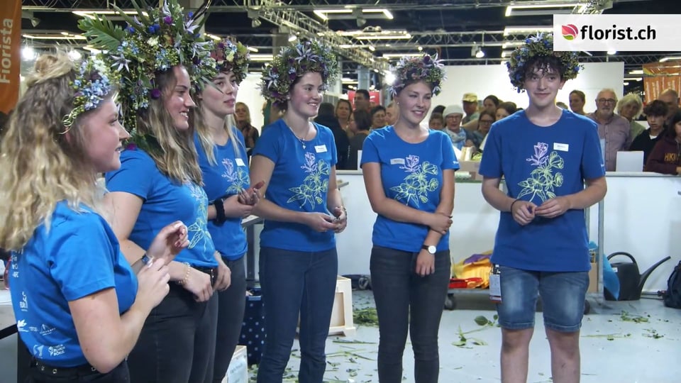 5 floristas ed in florist al final dals Swiss Skills