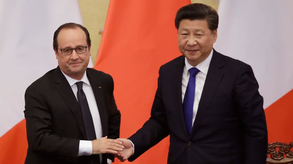 François Hollande e Xi Jinping. 