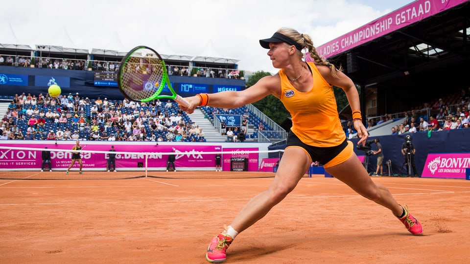 Kiki Bertens en acziun durant il final a Gstaad.