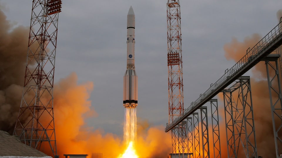 Partenza da la raketa a Baikonur. 