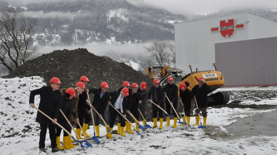 Emprima badigliada per il nov center logistic da la Würth a Landquart