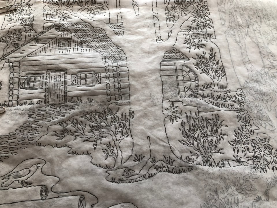 Carmelia e puspè tar ina nova ovra Bild auf Pergamentpapier