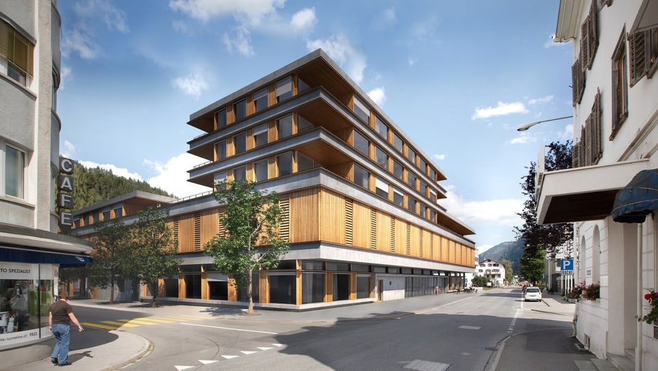 Visualisaziun da la surbajegiada Marcau a Glion.