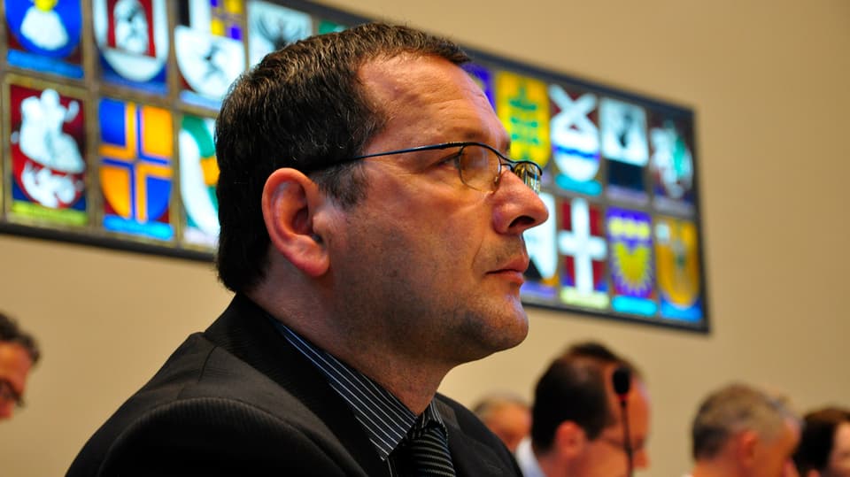 Filip Dosch en la sala dal Cussegl grond. 