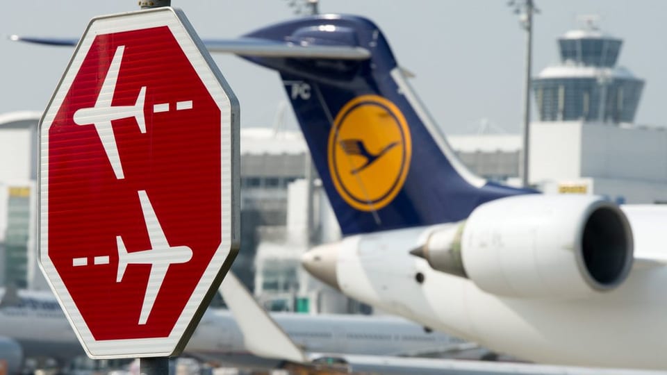 In aviun da la Lufthansa.
