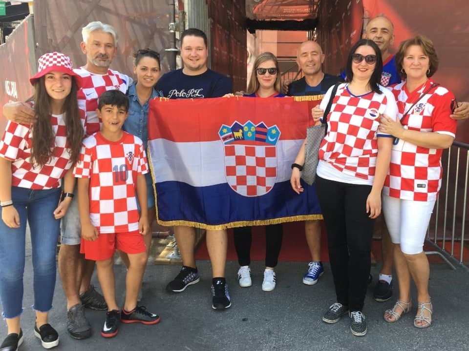 Gruppa da fans dalla Croatia.