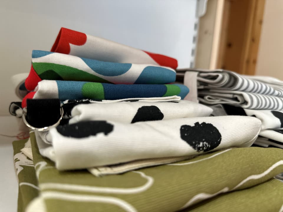Gewebte Produkte im Verkauf brauchen viel Zeit und gutes Handwerk in der Produktion. 