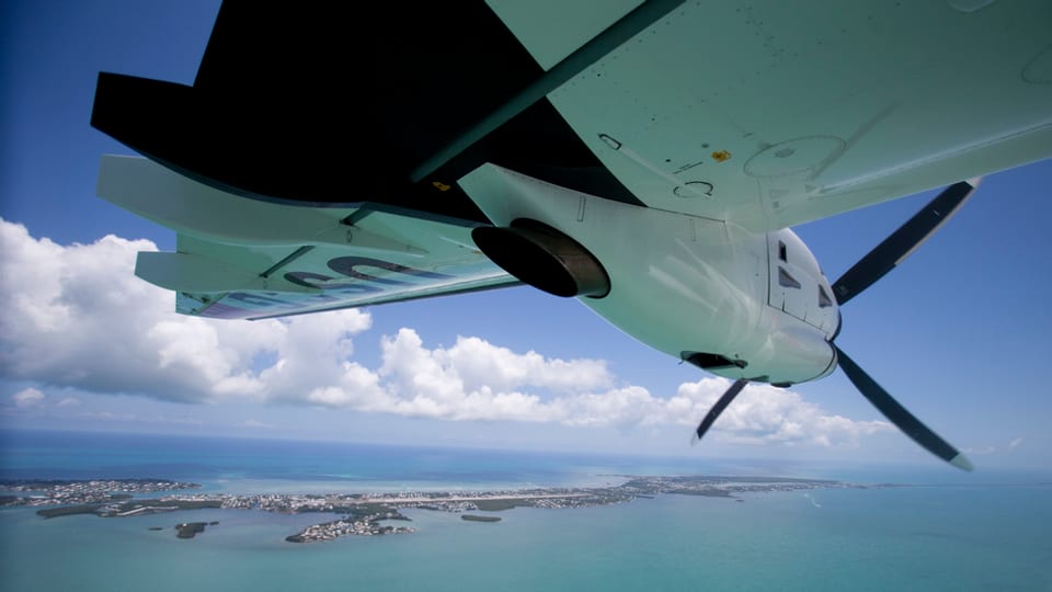 In'ala cun in propeller d'in aviun.