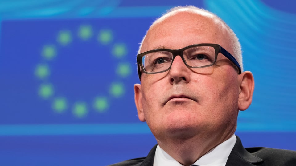 Il vice-president da la cumissiun da l'UE, Frans Timmermans.