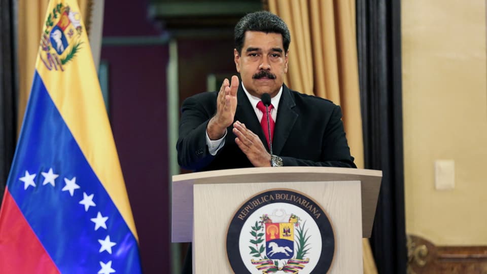 Nicolas Maduro durant in pled. 