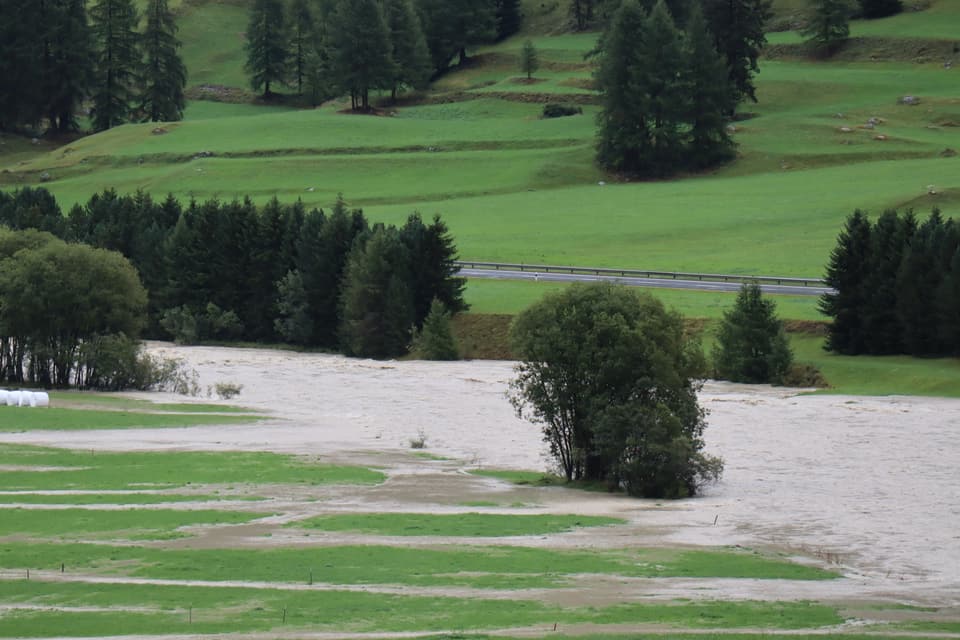 Hochwasser bei La Punt