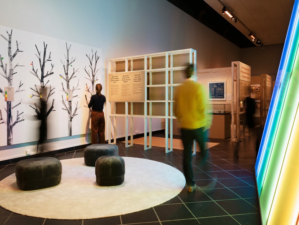 En l'exposiziun po il visitader er examinar ses agen stil da viver, grazia ad in'installaziun interactiva cun plantas.