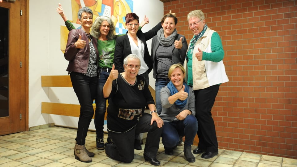 Sura da sanester: Astrid Flepp, Christina Bundi, Katrin Pally, Manuela Maissen, Christina Làbas. Giusut Rita Furger e Rita Huonder