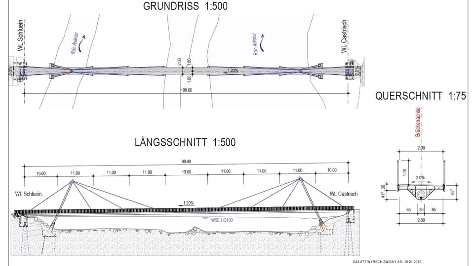 La punt ha ina lunghezza totala da 99 meters.