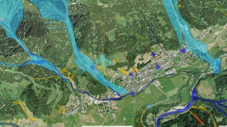 plan d'ina via forestala, survista geografica