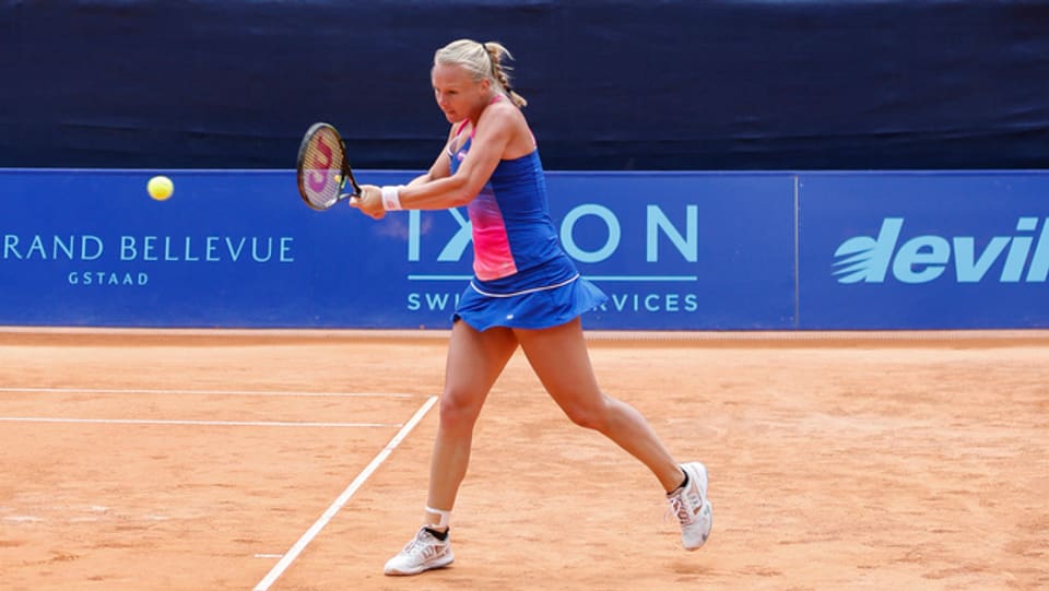 Kiki Bertens en acziun durant il turnier a Gstaad.