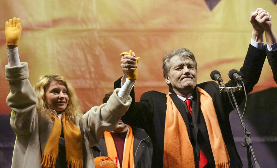 Wiktor Yushchenko und Yulia Tymoshenko.