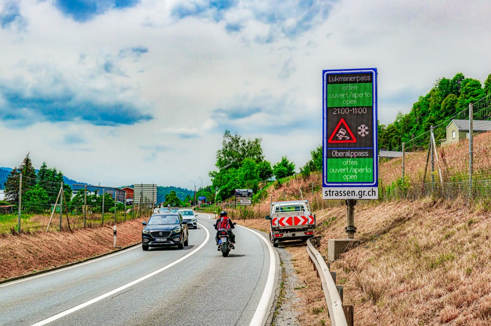 Die neue digitale Signalisation in Tamins.