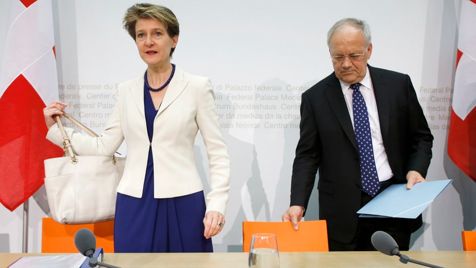 Johann Schneider-Ammann e Simonetta Sommaruga