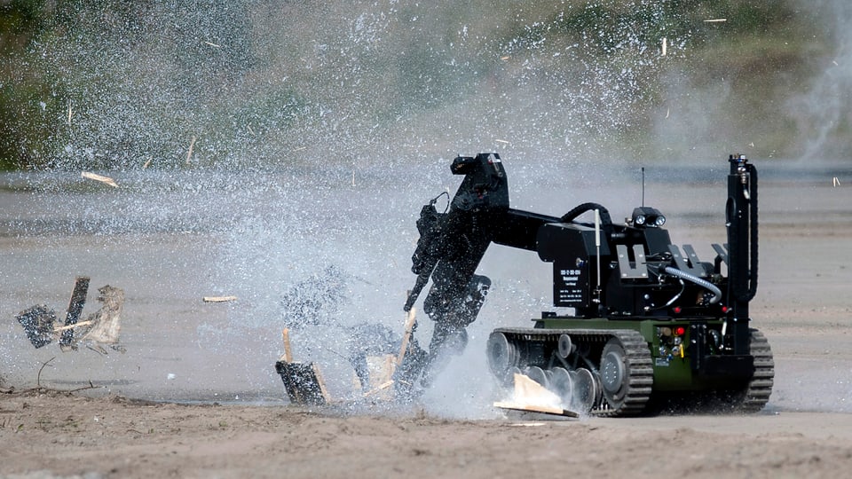 In roboter da dismetter bumbas (archiv, test da la Bundeswehr en Germania, 2012).