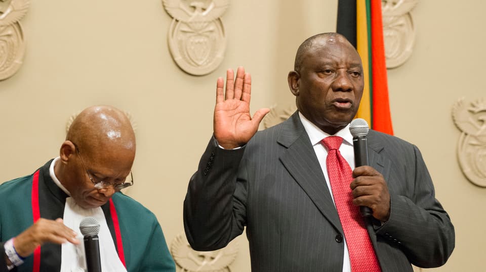 Purtret da Ramaphosa. 