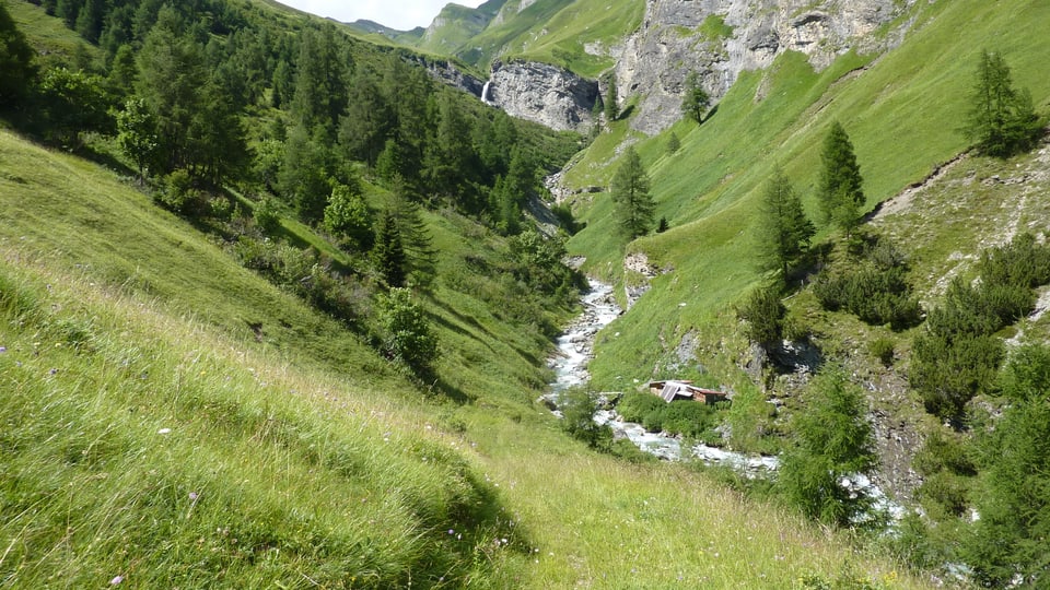 Il aual cun la tschiffada d'aua planisada dal Stutzbach.