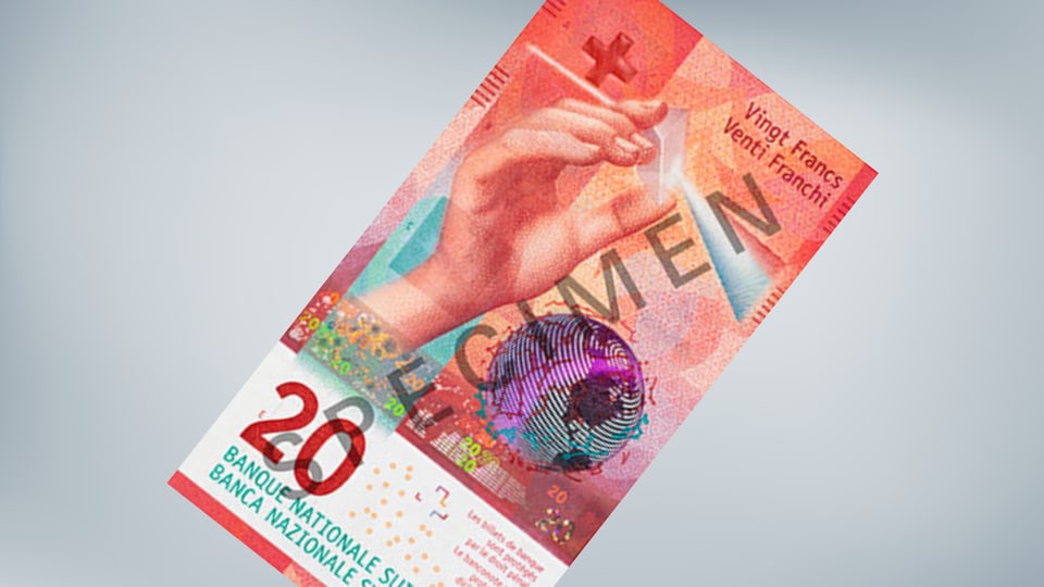 La bancnota nova da 20 francs.