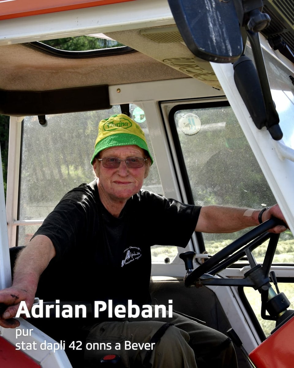 purtret da Adrian Plebani en ses tractor