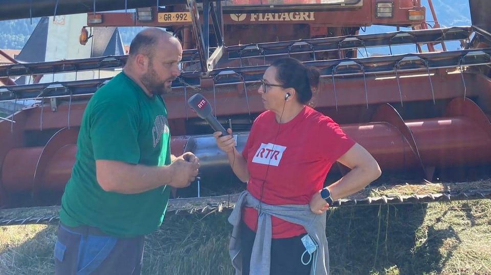 Andreas Stgier declera che la maschina dovra tgira speziala Andreas Stgier und Gaby Degonda in Gespräch