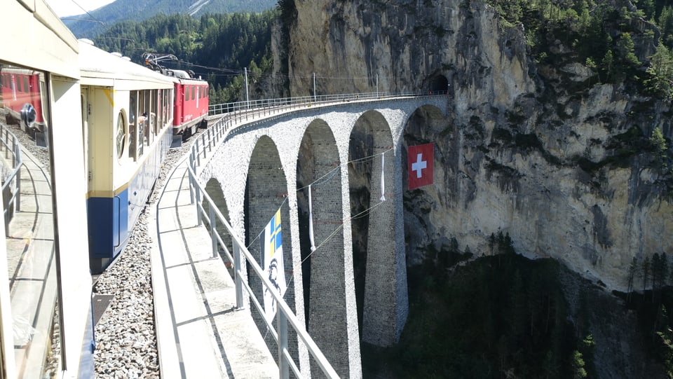 In tren spezial ha purtà ils visitaders a Filisur.