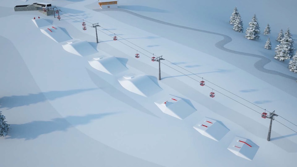 Visualisaziun dal nov Snowpark a Somtgant.