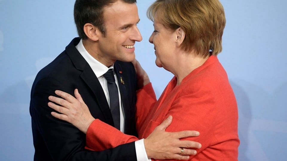 Macron e Merkel.