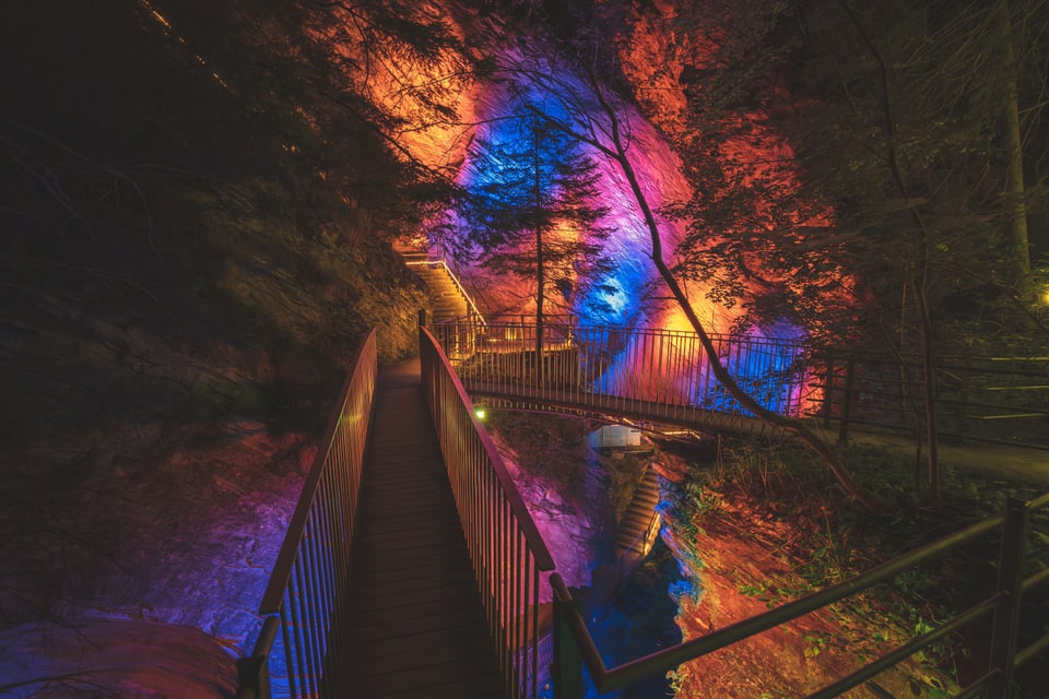 beleuchtete Viamalaschlucht