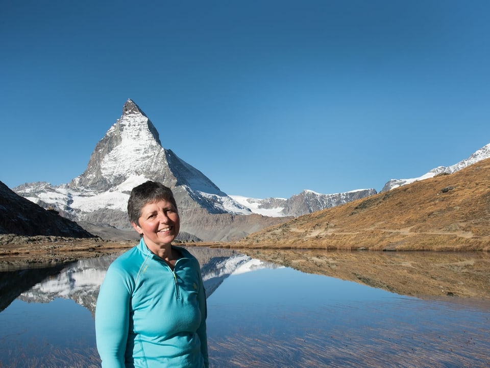 Ida Sgier-Casanova sper il Matterhorn.