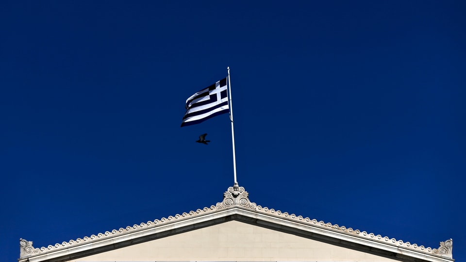 Bandiera da la grezia sin in tetg