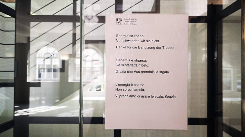 Er en il bajetg dal Cussegl grond vegn fatg l'appell da spargnar energia. 