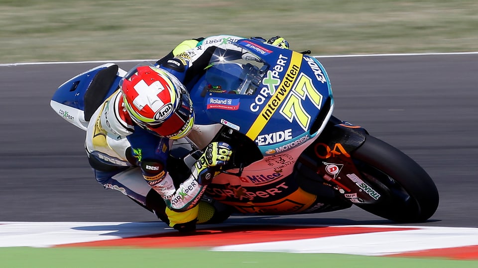 Dominique Aegerter è stà il meglier svizzer en la qualificaziun per il Grond Premi da San Marino. 