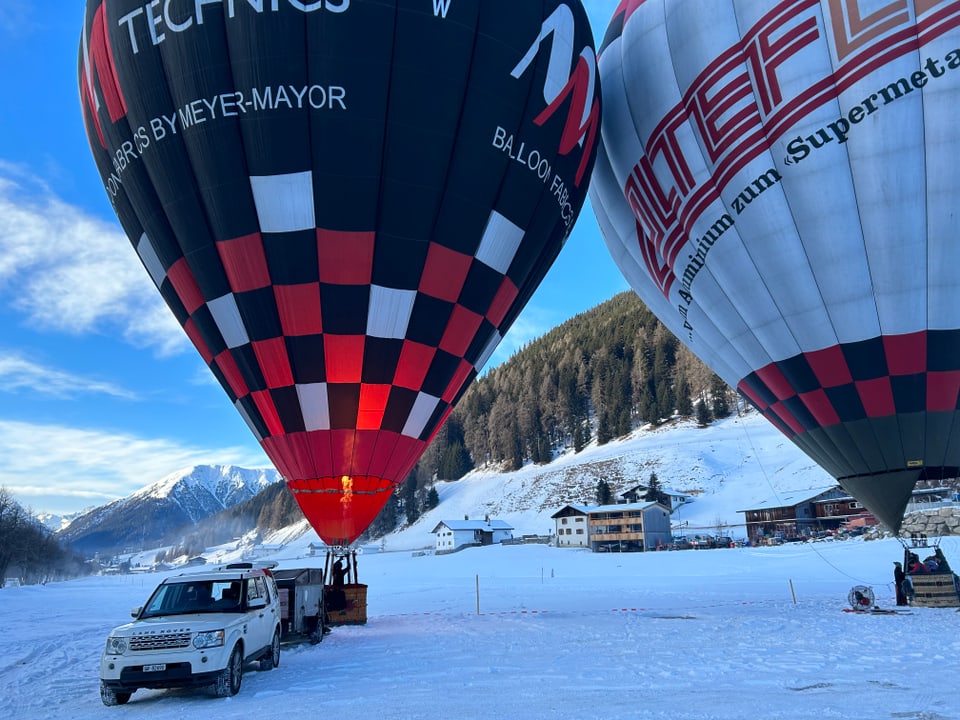 Der Ballon ist bereit für die Fahrt.