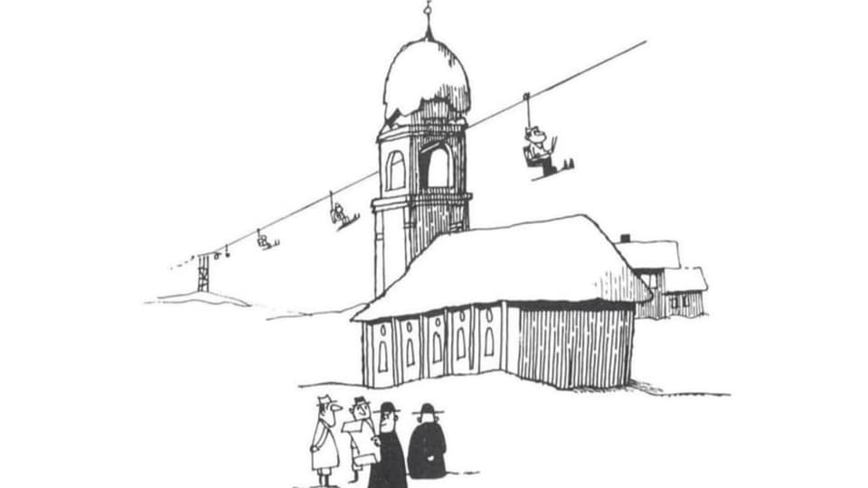 In tipic exempel per ina caricatura da Hans Moser. 