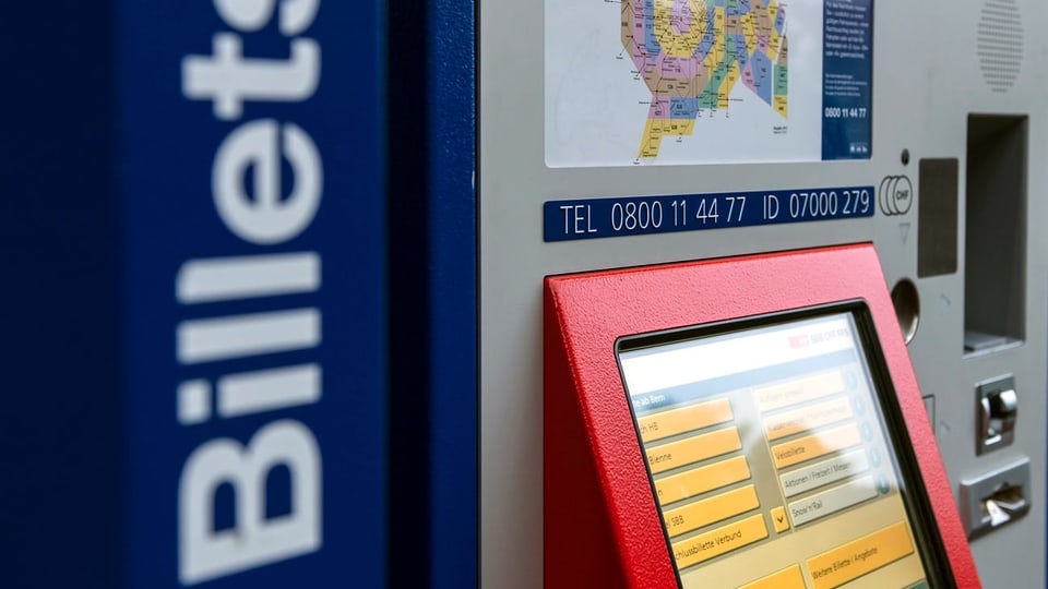 Automat da bigliets da las Viafiers federalas. 