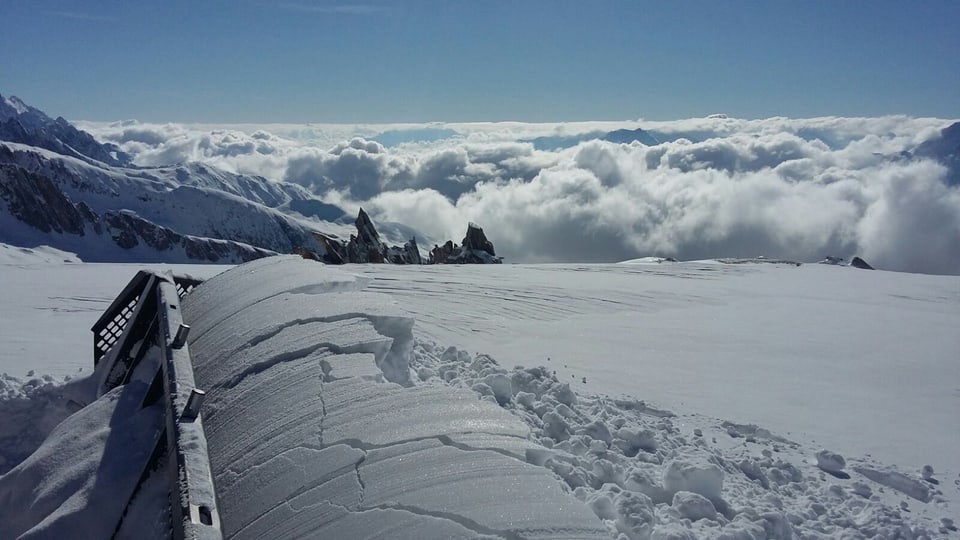 Vista dal territori da skis da Mustér sur ina mar da nivlas.