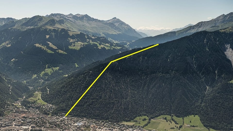 Eine Visulisierung der neuen Brambrüeschbahn, die Chur direkt mit Brambrüesch verbindet.