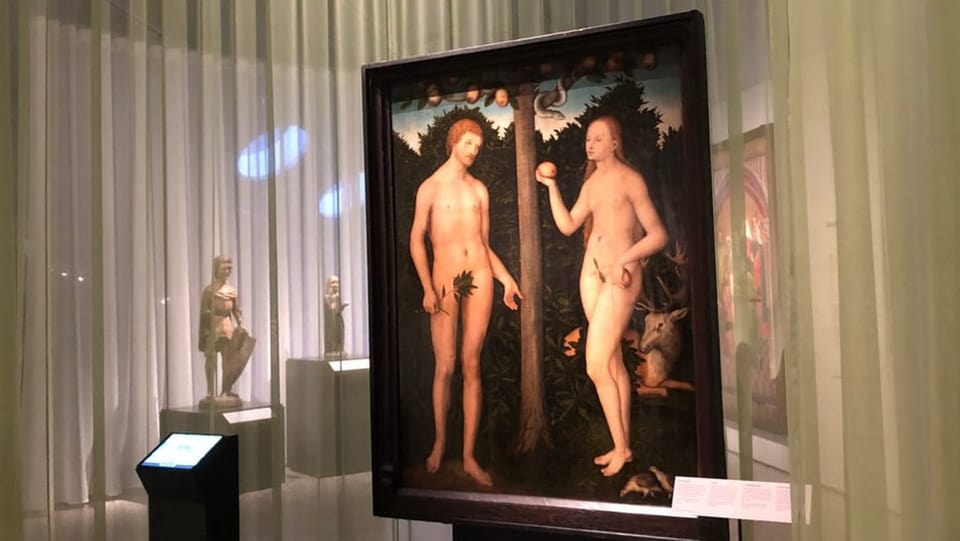 Adam und Eva von Lucas Carnach. 1.Hälfte 16. Jahrhudert